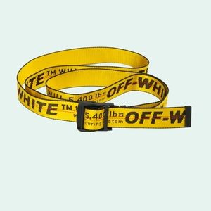 off white yellow industrial belt